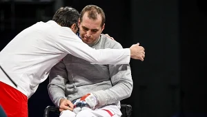 Michał Dąbrowski wraz ze swoim trenerem