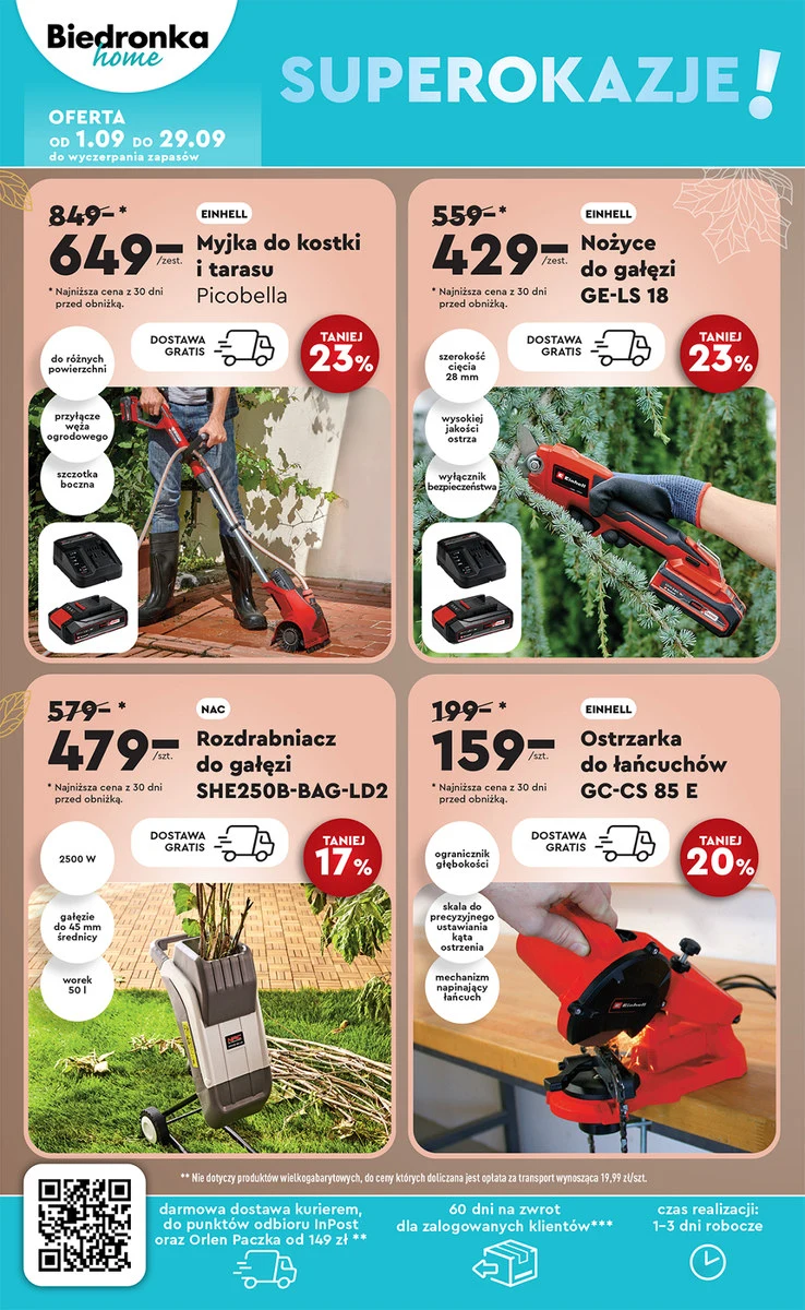 Sprzęt do ogrodu w Biedronka Home 