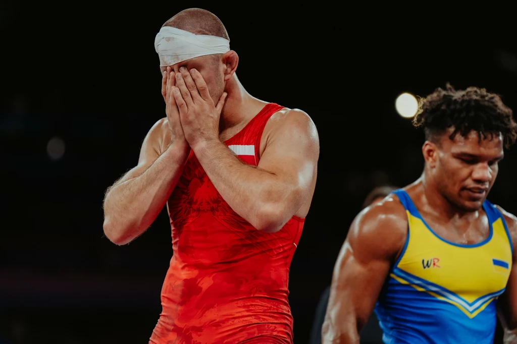 Arkadiusz Kułynycz sekundy po porażce w repasażu z Żanem Bełeniukiem, po której prysła szansa na medal olimpijski Arkadiusz Kułynycz sekundy po porażce w repasażu z Żanem Bełeniukiem, po której prysła szansa na medal olimpijski
