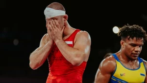 Arkadiusz Kułynycz sekundy po porażce w repasażu z Żanem Bełeniukiem, po której prysła szansa na medal olimpijski