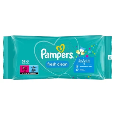 Pampers Fresh Clean Baby Wipes 1 Packs = 52 Wipes - 0