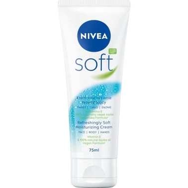 Nivea Soft Intensywnie nawilżający krem do ciała, rąk i twarzy 75 ml - 1