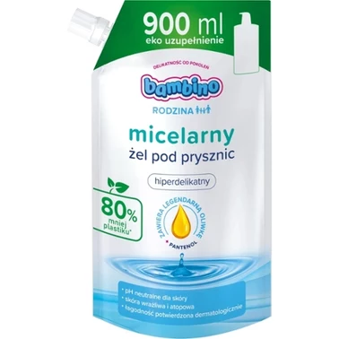 Bambino Rodzina Eko-uzupełnienie micelarny żel pod prysznic 900 ml - 0