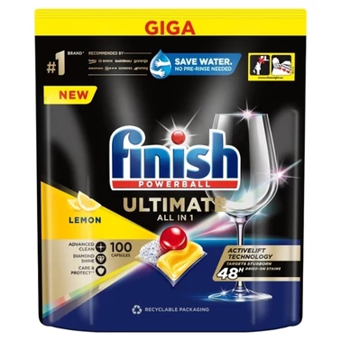 Finish Ultimate Lemon Kapsułki do mycia naczyń w zmywarce 1290 g (100 sztuk) - 2