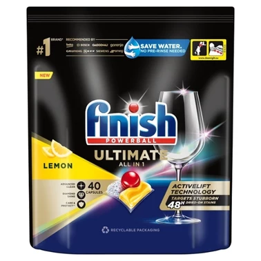 Finish Ultimate Lemon Kapsułki do mycia naczyń w zmywarce 516 g ( 40 sztuk) - 2