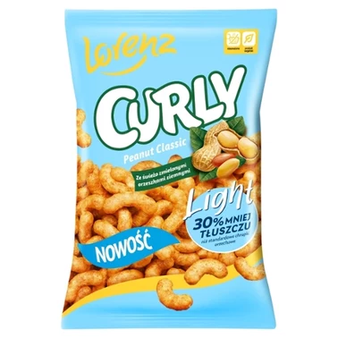 Lorenz Curly Light Chrupki kukurydziane ze świeżo zmielonymi orzeszkami ziemnymi 100 g - 0