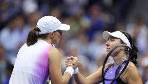 Iga Świątek i Jessica Pegula podczas ćwierćfinału US Open