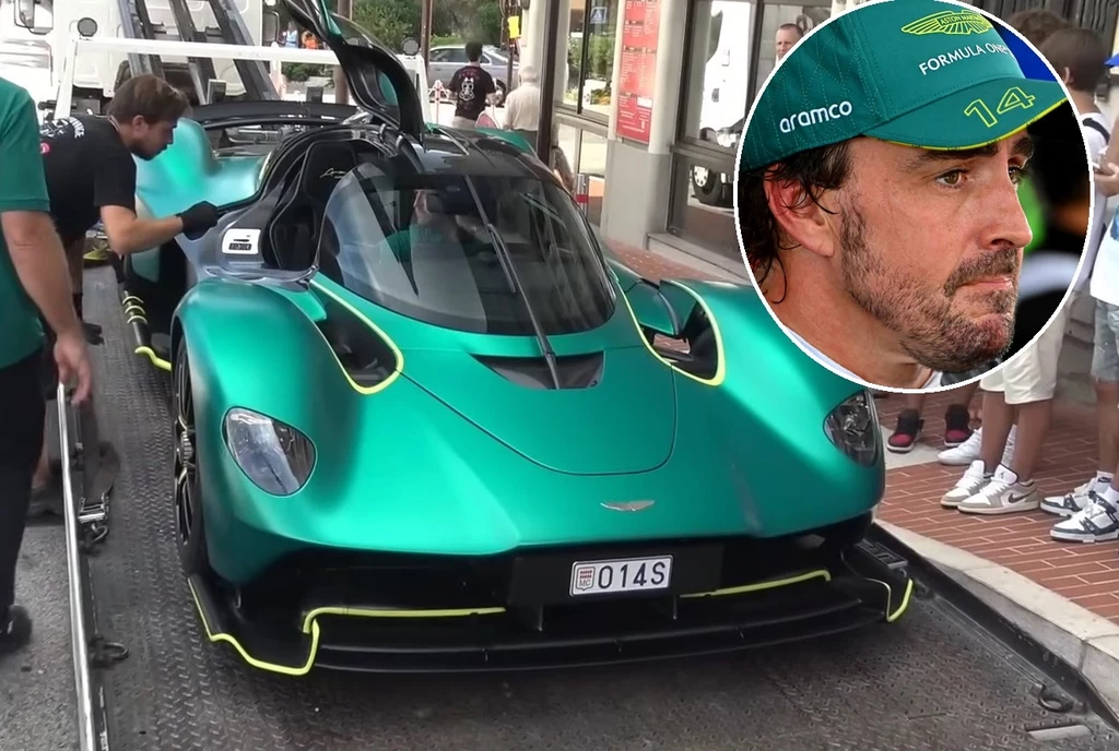 Aston Martin Valkyrie należący do Fernando Alonso zepsuł się po godzinie od odebrania go / fot. youtube.com/Piston Brothers / Getty Images