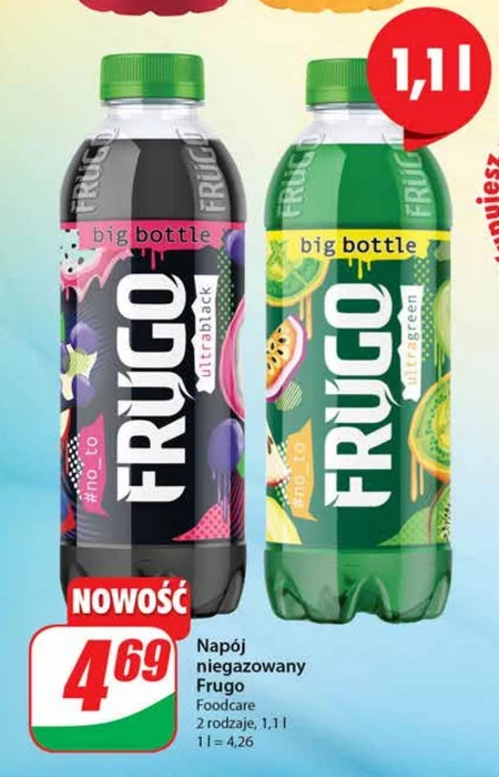 Frugo Napój wieloowocowy niegazowany czarne 1,1 l