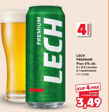 Lech Premium Piwo jasne 500 ml