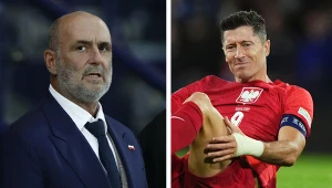 Reprezentacja Polski. Selekcjoner Michał Probierz oraz kapitan Robert Lewandowski