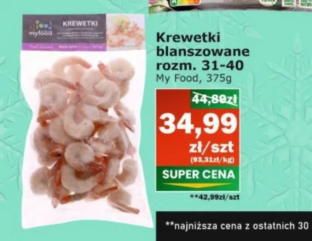 Blanszowane krewetki