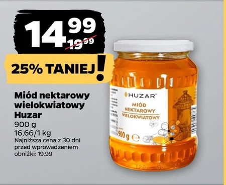 Huzar Miód nektarowy wielokwiatowy 900 g