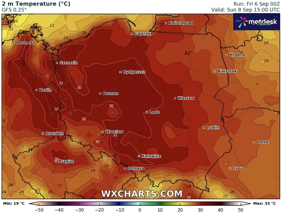 W weekend upał wciąż będzie obecny w większości kraju. Lokalnie termometry pokażą do 32 stopni Celsjusza
