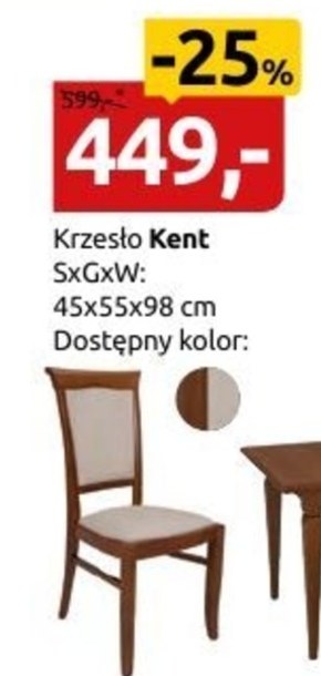 Krzesło Kent niska cena