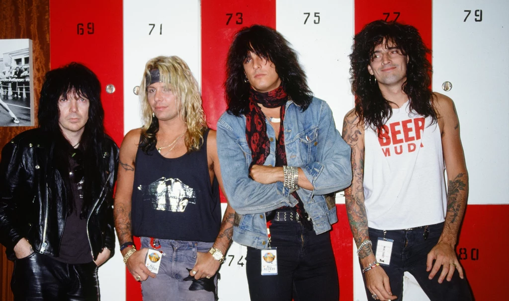 Mötley Crüe w Moskwie w 1989 r. - od lewej: Mick Mars, Vince Neil, Nikki Sixx i Tommy Lee