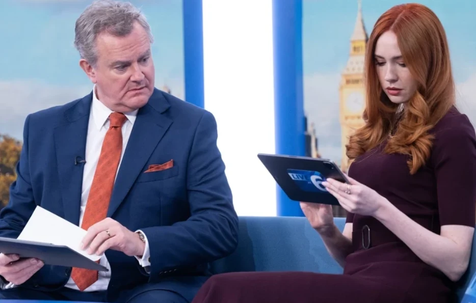 Hugh Bonneville i Karen Gillan w serialu "Douglas is Cancelled" Hugh Bonneville i Karen Gillan w serialu "Douglas is Cancelled"