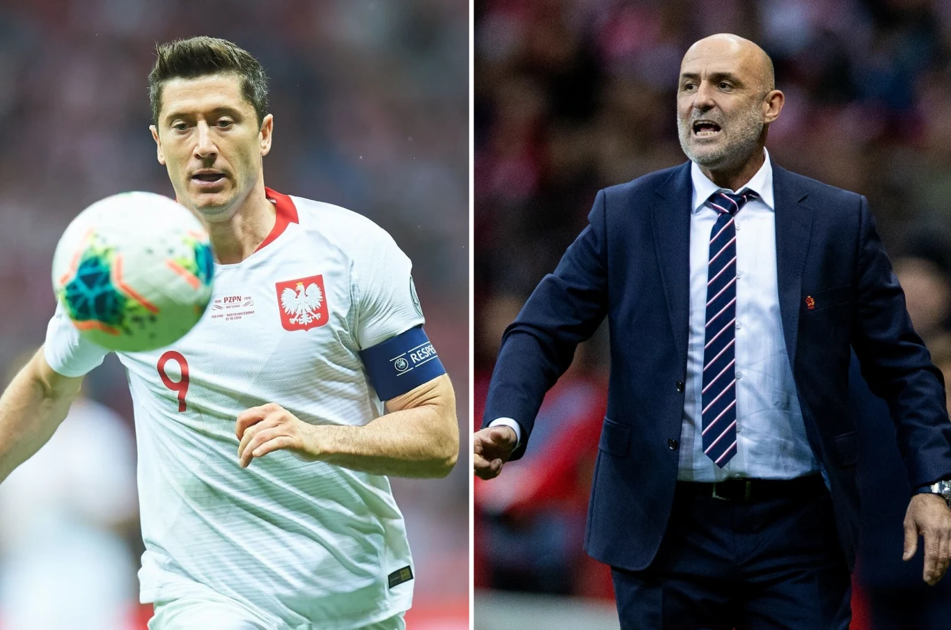 Robert Lewandowski i Michał Probierz