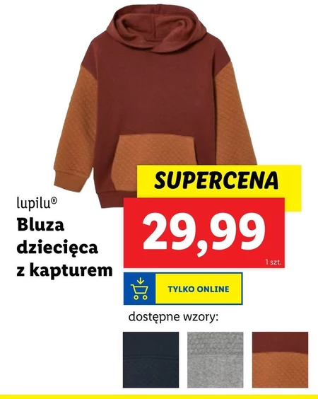 Bluza z kapturem dziecięca Lupilu