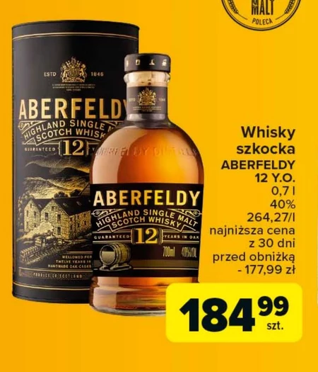 Aberfeldy 12 Years Old Single Malt Scotch Whisky 700 ml