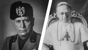 Benito Mussolini wziął udział w pogrzebie Piusa XI  