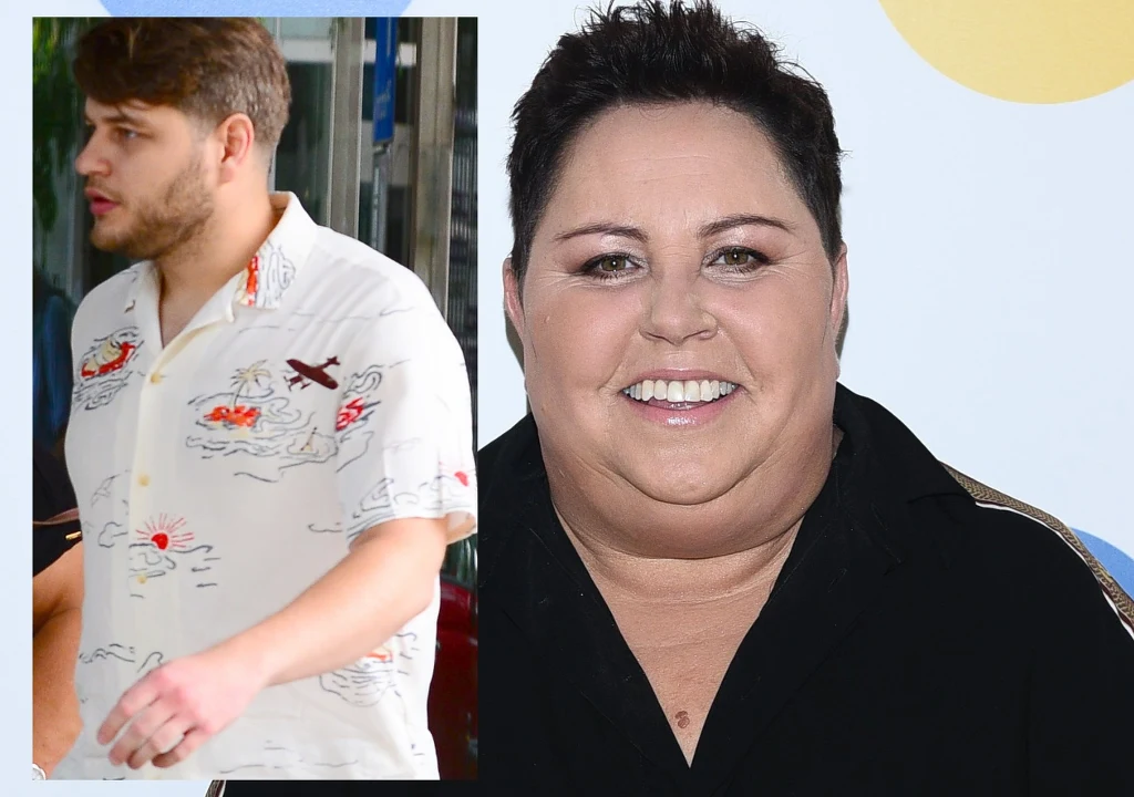 Dorota Wellman z synem Dorota Wellman z synem