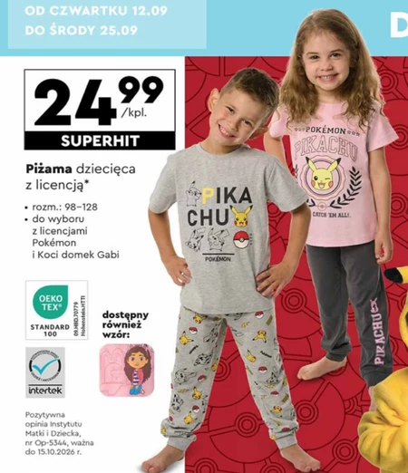 Piżama dziecięca Pokemon