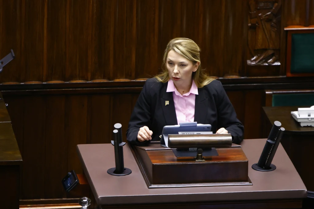 Posłanka Polski 2050 Barbara Oliwiecka w Sejmie Posłanka Polski 2050 Barbara Oliwiecka w Sejmie