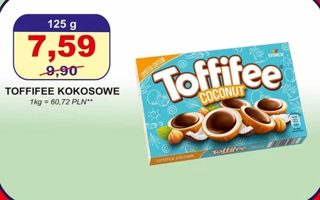 Toffifee Orzech laskowy w karmelu kremie kokosowym i czekoladzie 125 g (15 sztuk)
