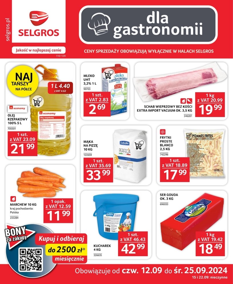 Gazetka: Oferta gastronomiczna w Selgros (bez alkoholu)  - strona 1