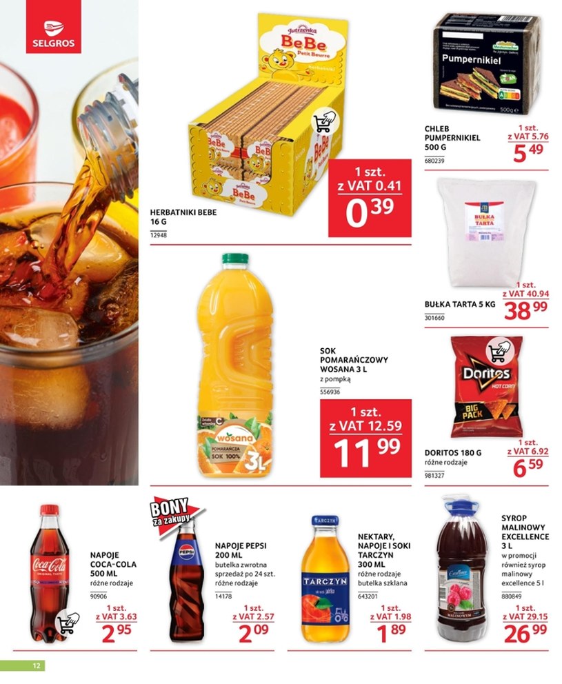 Gazetka: Oferta gastronomiczna w Selgros (bez alkoholu)  - strona 12