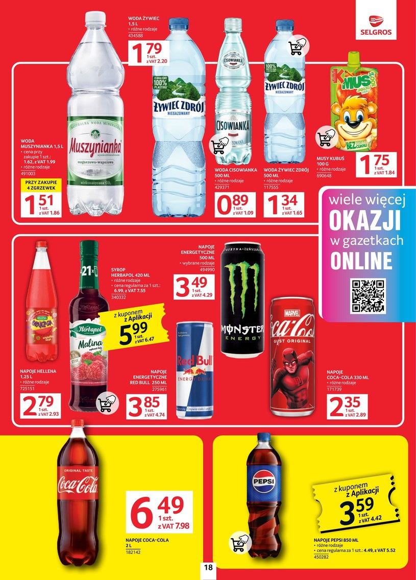 Gazetka: Oferta spożywcza w Selgros (bez alkoholu) - strona 18