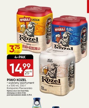 Kozel Ležák Piwo jasne 2 l (4 x 0,5 l) niska cena