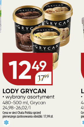 Grycan Lody Caffé Latte Lody kawowe 500 ml niska cena