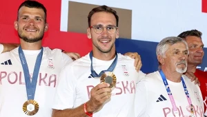 Mateusz Biskup, Dominik Czaja i trener reprezentacji Polski Aleksander Wojciechowski