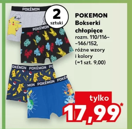 Bokserki chłopięce Pokemon