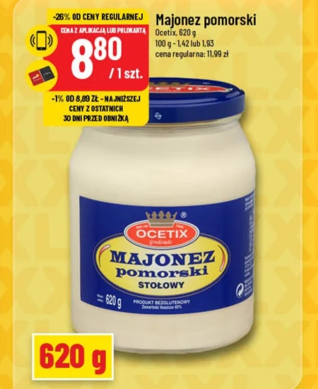 Ocetix Majonez pomorski stołowy 620 g