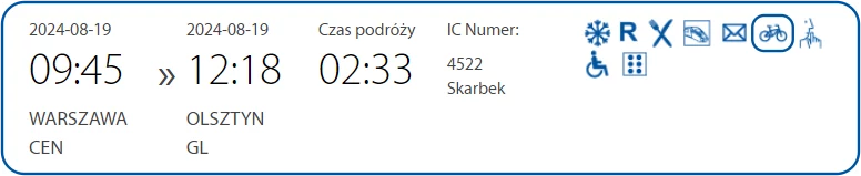 Rower w pociągu za złotówkę w wybranych składach PKP Intercity.