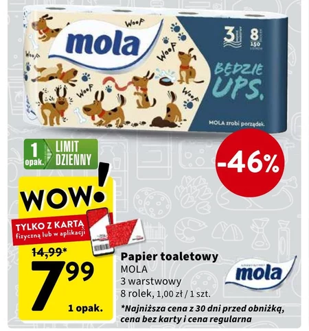 Mola Będzie UPS Papier toaletowy 8 rolek