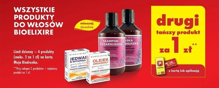 Produkty do włosów Bioelixire za złotówkę Produkty do włosów Bioelixire za złotówkę