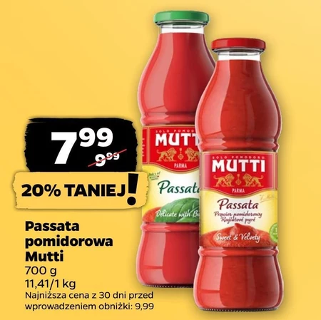 Mutti Passata przecier pomidorowy z bazylią 700 g