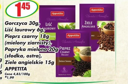 Ziele angielskie Appetita