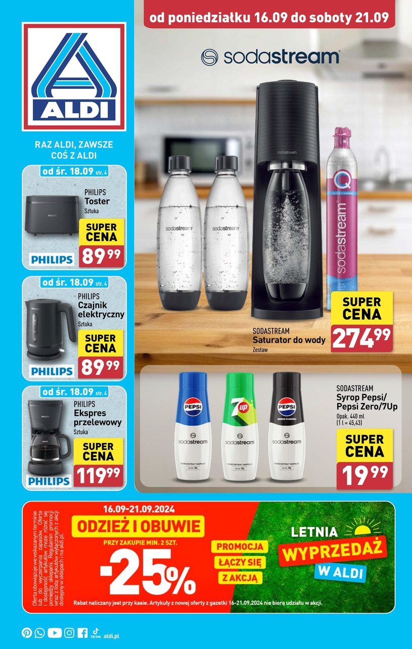 Gazetka: Zrób sobie bąbelki! Sodastream w super cenie - Aldi - strona 1