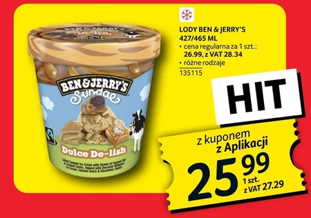 Ben & Jerry's Dulce De-lish Lody 427 ml