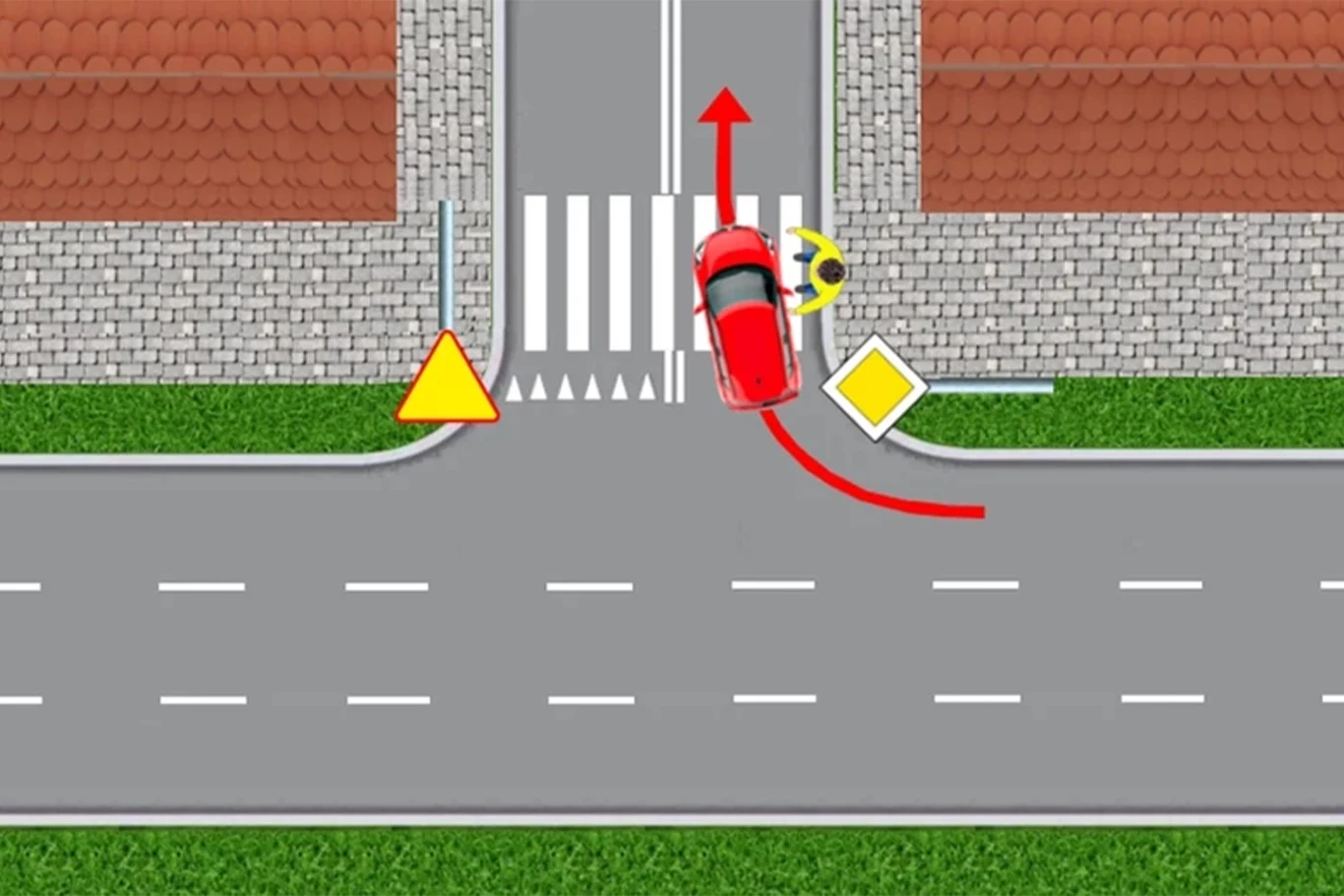 Kierujący samochodem nie ustąpił pierwszeństwa pieszemu wchodzącemu na przejście. Kierujący samochodem nie ustąpił pierwszeństwa pieszemu wchodzącemu na przejście.