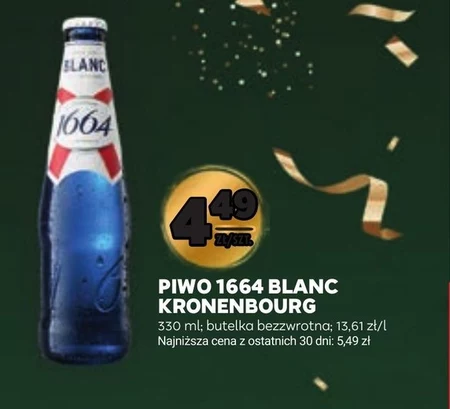 Kronenbourg 1664 Blanc Piwo białe aromatyzowane 330 ml