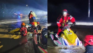 Dzierżysławice. Akcja WOPR. Rodzina utknęła w aucie porwanym przez powódź 