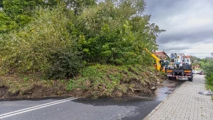 Bielsko-Biała. Osuwisko. Zamknięto ulicę Sobieskiego