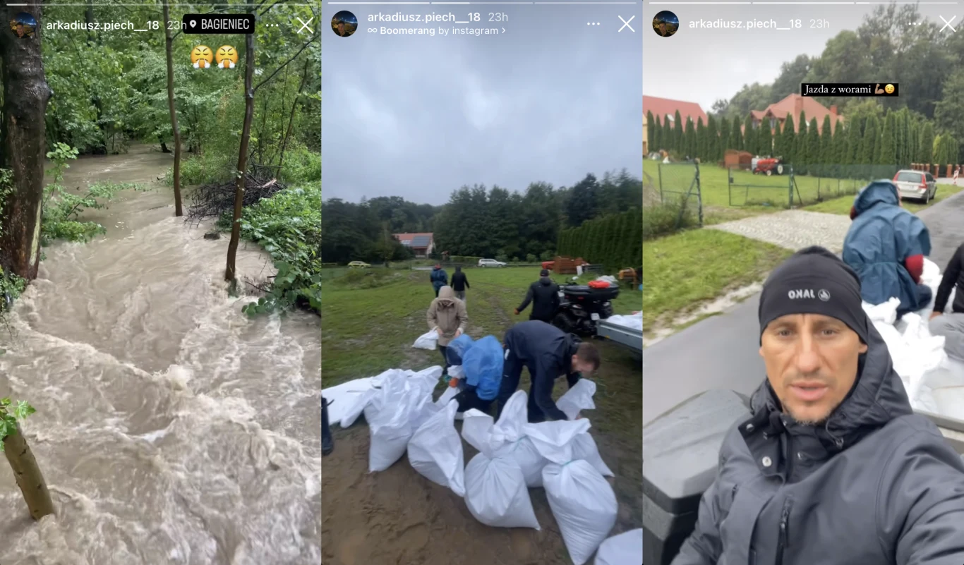 Arkadiusz Piech pomaga powodzianom