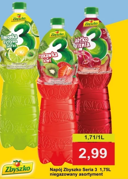 Zbyszko Napój gazowany 3 grejpfruty 1,75 l